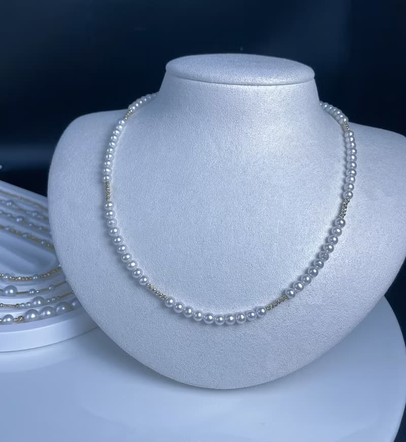 流光星夜曲小米珠手作淡水珍珠手環真珠手鍊18K金手鍊珍珠項鍊