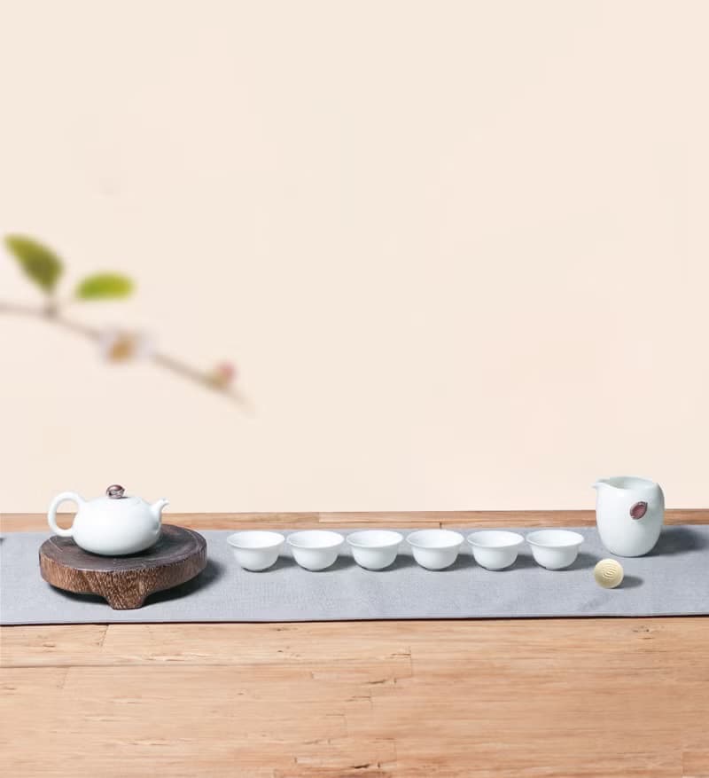 陸寶 泉石印象茶組 1壺1海6杯 青瓷冰裂 茶具組 茶器
