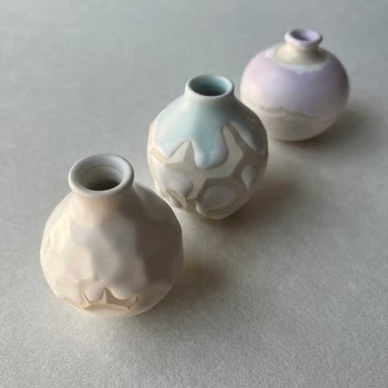 童心未泯。手工陶瓷迷你花瓶 擴香瓶 精油瓶 陶藝花器 母親節禮物