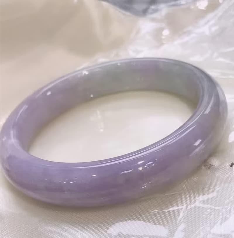 紫羅蘭翡翠手鐲 | 17.5圍 | 天然緬甸玉翡翠A貨 | 送禮