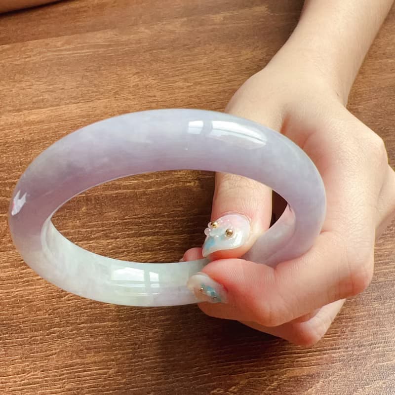 紫羅蘭翡翠手鐲 | 17.5圍 | 天然緬甸玉翡翠A貨 | 送禮