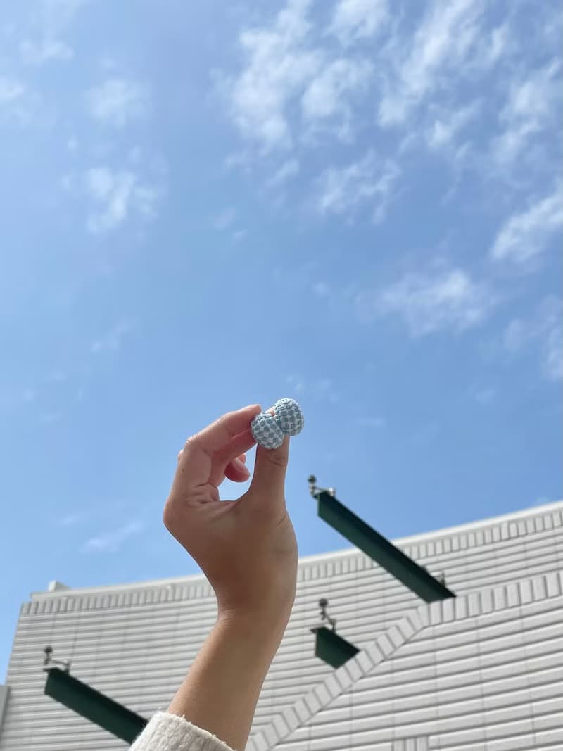 耳飾 • 經典格紋耳環 • 藍天白雲