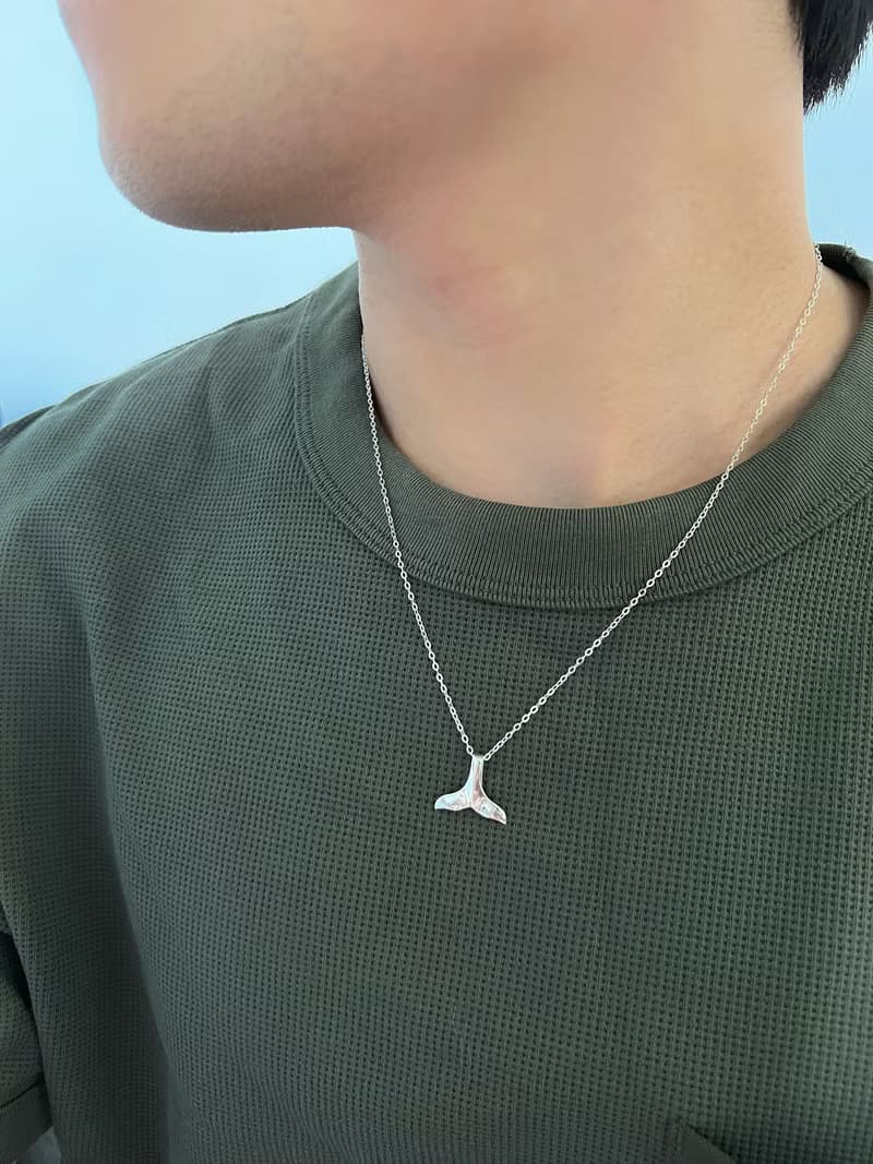 【精緻禮盒】純銀鯨魚尾項鍊－ 赫茲 # S925 簡約質感禮物 對鍊