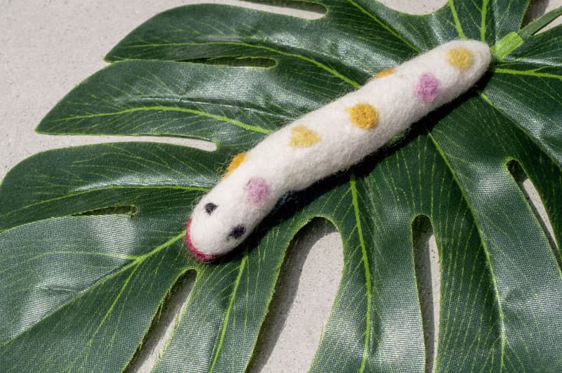 聖誕禮物手工編織胸針/別針/羊毛氈別針/羊毛氈胸針-小蛇動物胸針