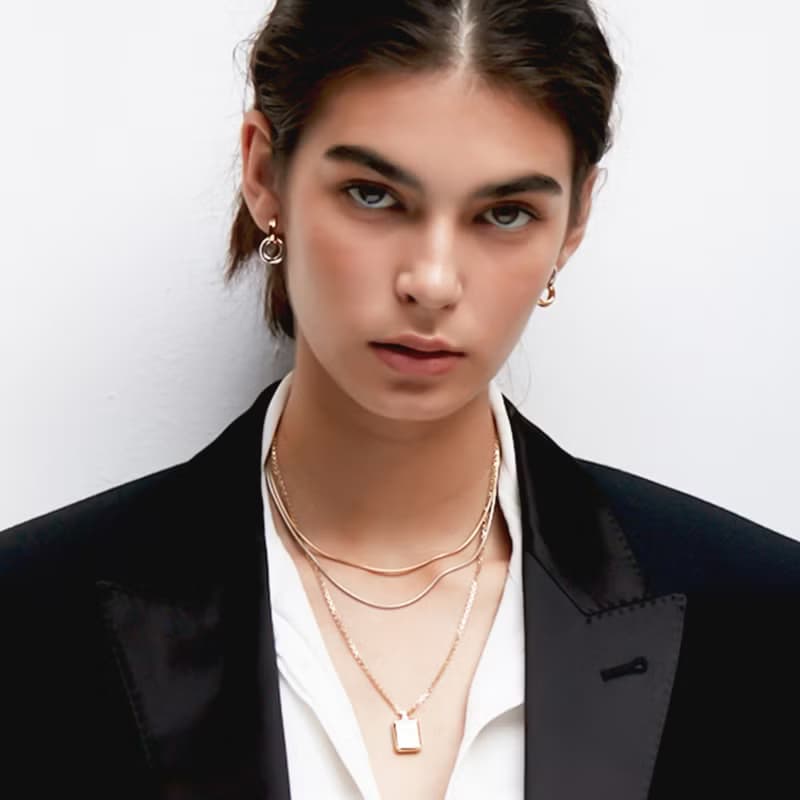 LA LIGNE BOA CHAIN TWO-TONE NECKLACE