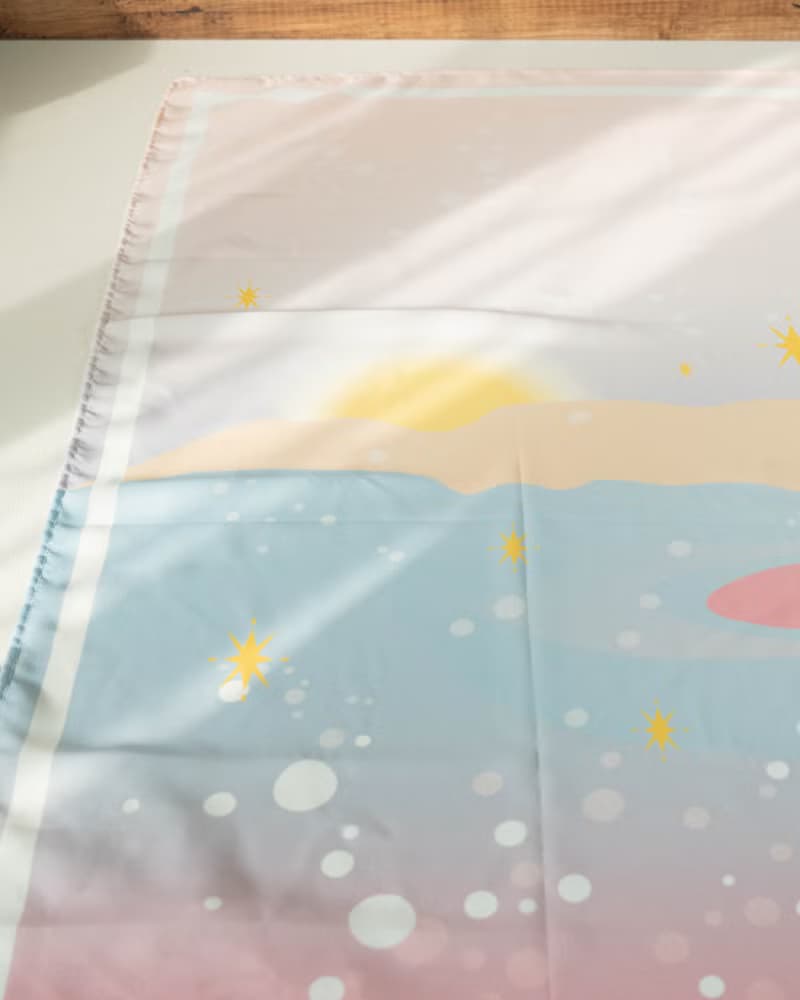 【眾山・日出】雪紡大方絲巾87×87cm | 方巾 領巾 髮飾