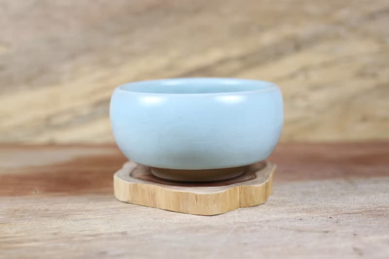 【送禮好物】汝窯天青 手拉坯杯 咖啡濾杯下座 名家葉敏祥手作
