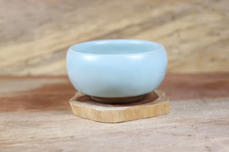 【送禮好物】汝窯天青 手拉坯杯 咖啡濾杯下座 名家葉敏祥手作