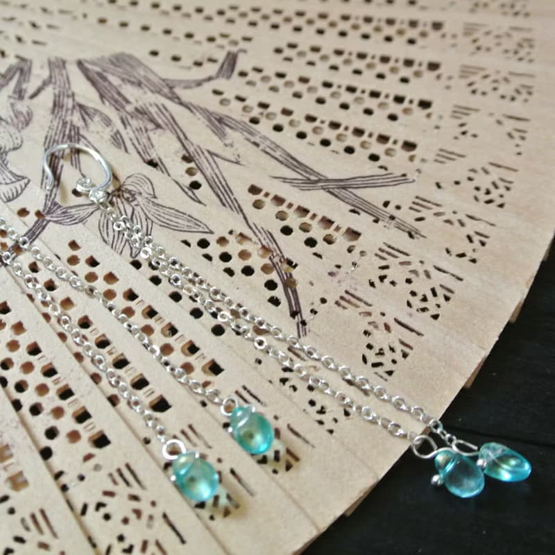 滴露耳環(綠+金粉款)