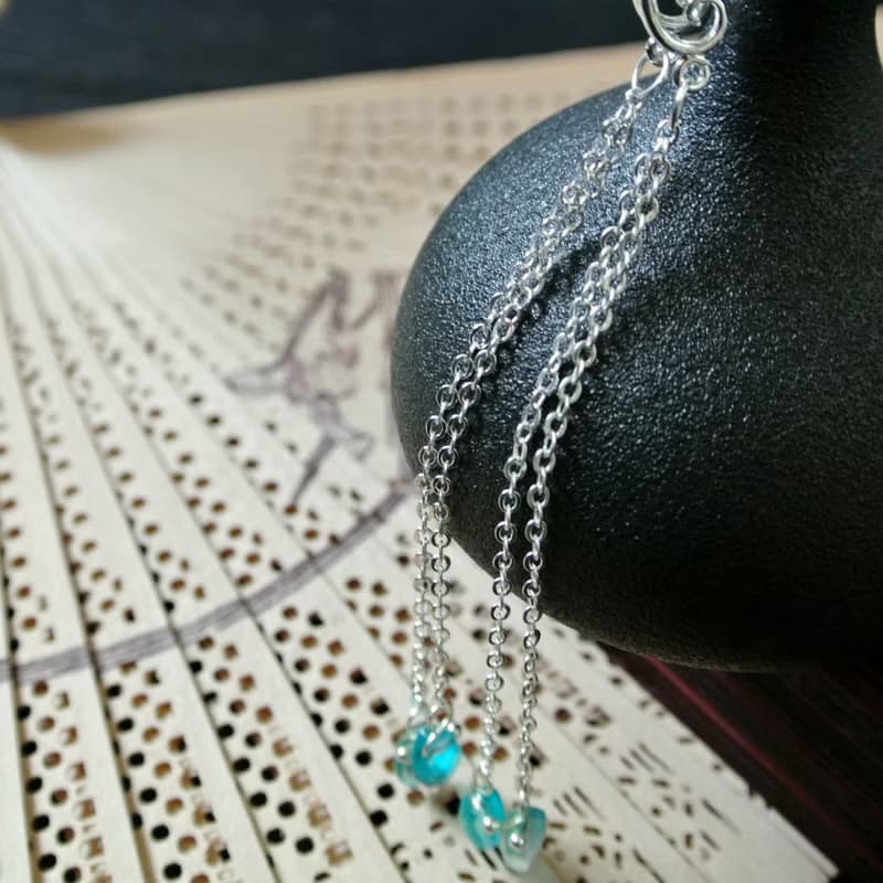 滴露耳環(綠+金粉款)