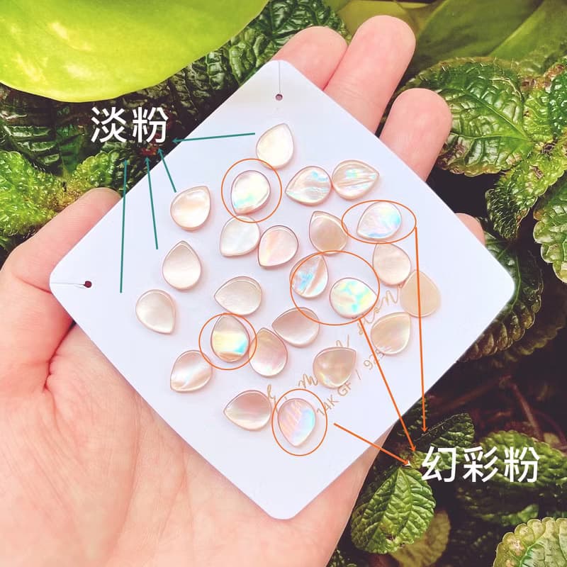 輕珠寶北極光 輕珠寶粉紅蝶貝耳環水晶