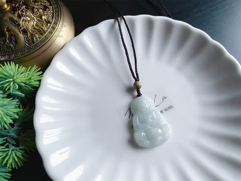 天然緬甸玉翡翠 觀音 菩薩 禮物 玉墜 項鍊 吊飾 保平安 健康