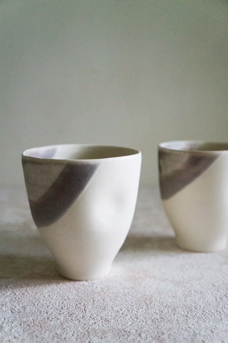 【霧白疊色】手感水杯