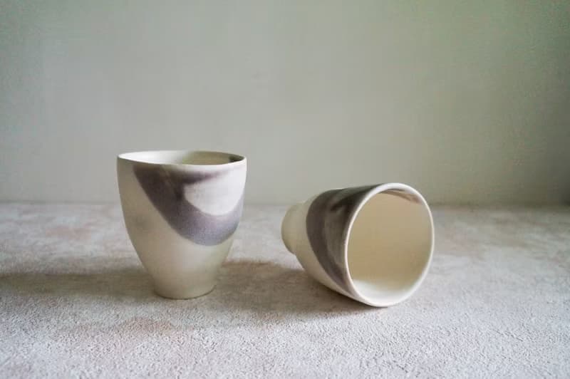 【霧白疊色】手感水杯