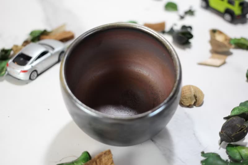【送禮好物】290ml 柴燒 天目釉 手拉坯茶碗 茶杯 鶯歌葉敏祥作