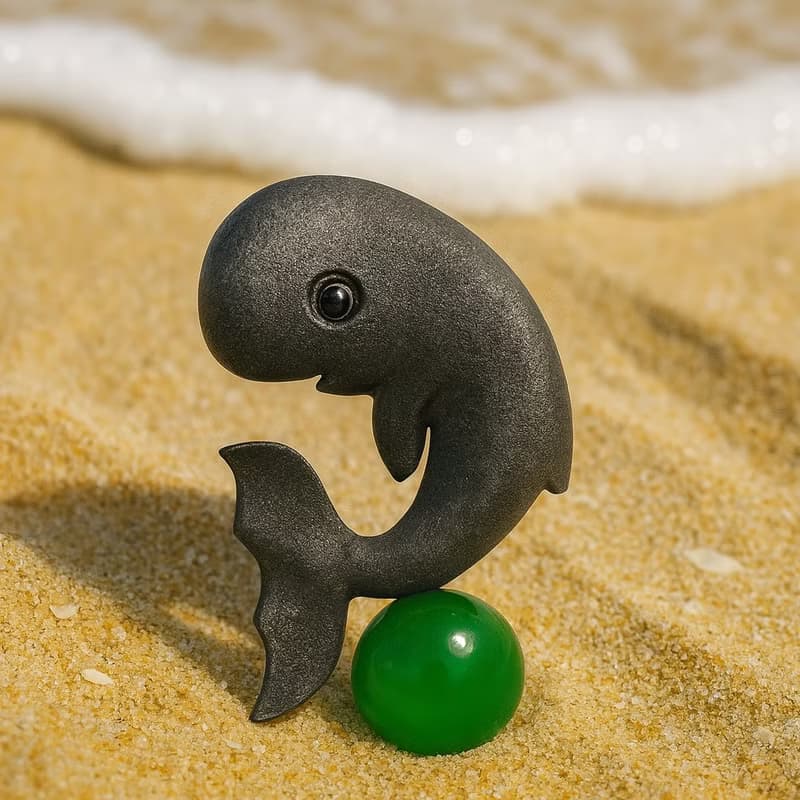 鯨喜 玉 墜子 天然碧玉 6mm 925 純銀項鍊 生日 母親節 禮物