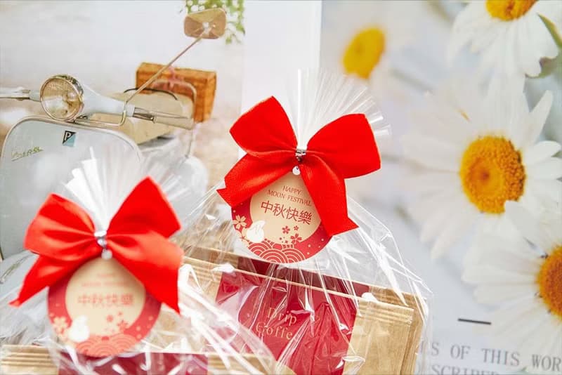 中秋節禮物贈品禮物包 金莎巧克力3顆入+濾掛咖啡2包