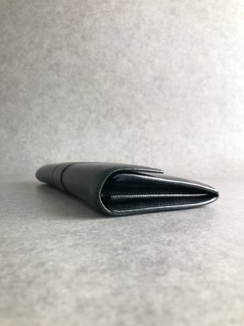 【 日本直送　名牌中古包 】CELINE セリーヌ 財布 ブラック ロゴ レザー 長財布 vintage ヴィンテージ オールド sfeijm