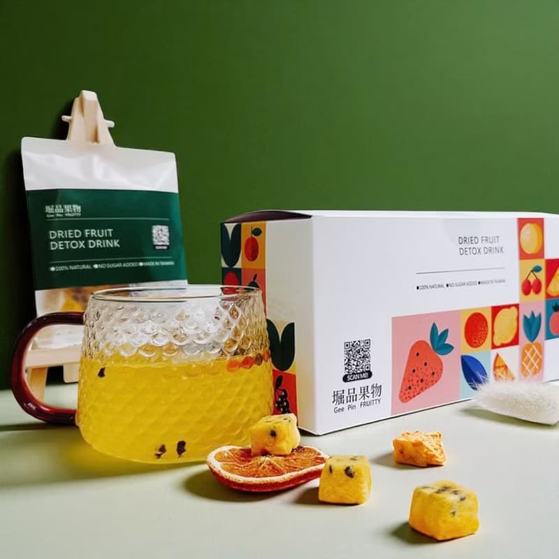 【精緻禮盒|10入組】果乾飲包|台灣伴手禮|果乾水|附明信片及紙袋
