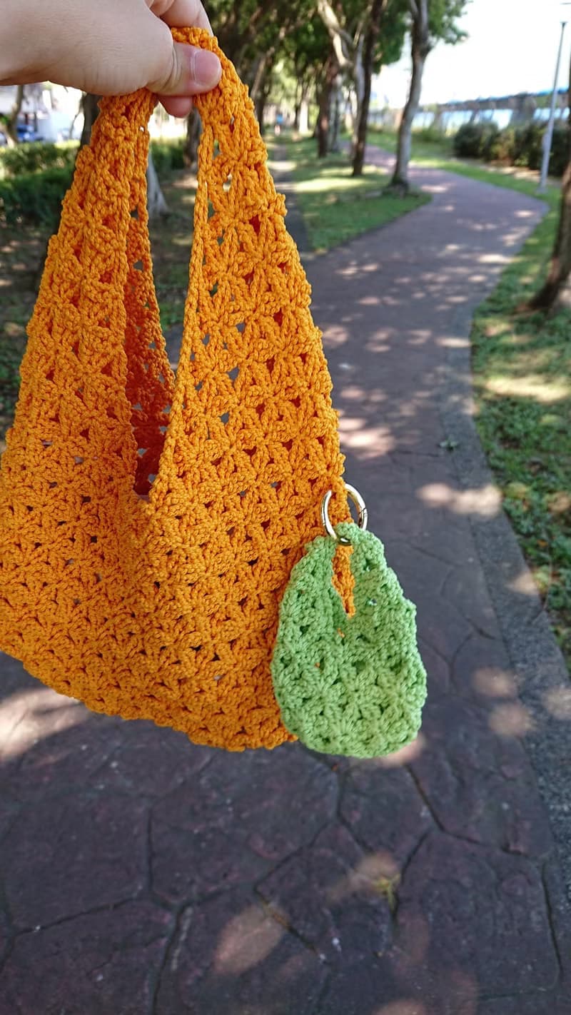 現貨 原創手工編織包/朵朵隨手袋/朵朵腋下包/朵朵吊飾