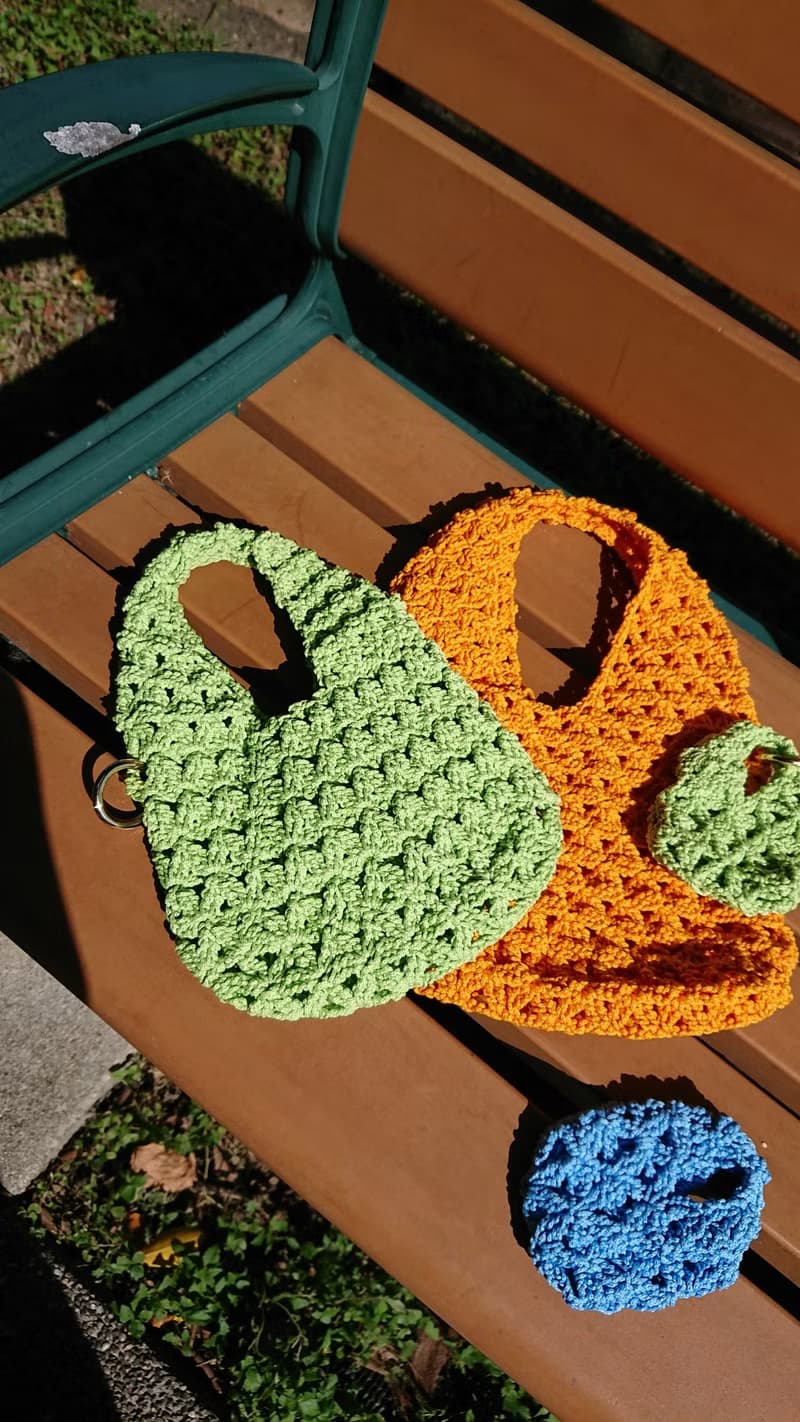 現貨 原創手工編織包/朵朵隨手袋/朵朵腋下包/朵朵吊飾