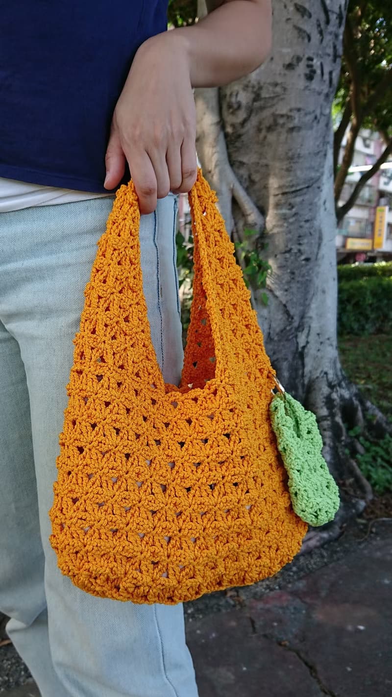 現貨 原創手工編織包/朵朵隨手袋/朵朵腋下包/朵朵吊飾