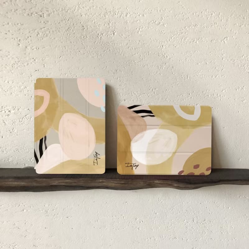 【平板保護套】奶茶色的慵懶 iPad case 皮革平板保護殼