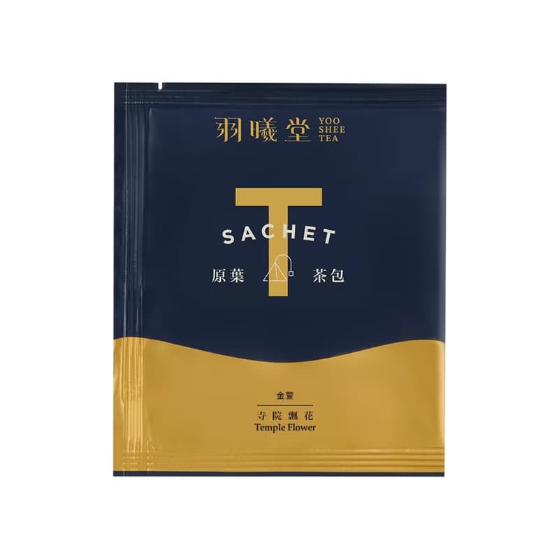 羽曦堂-寺院飄花(靜心金萱烏龍)三角立體原葉台灣茶包 15入