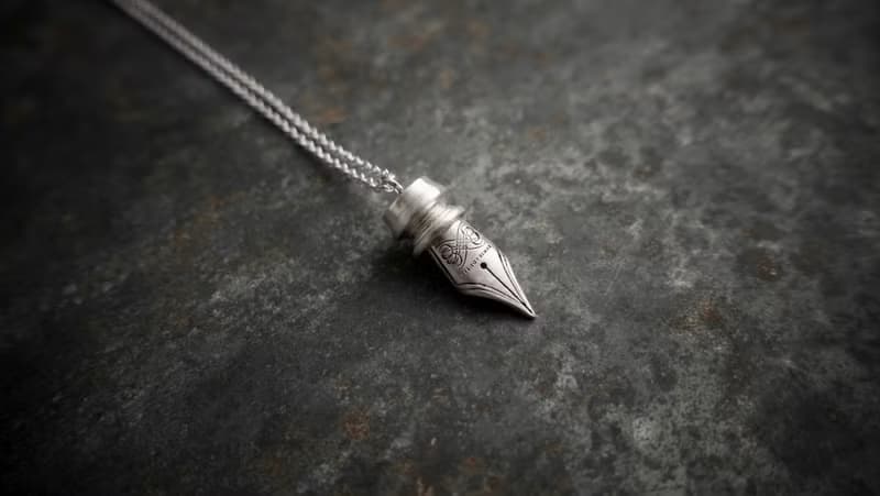 【臍加厝】文具系列│純銀鋼筆項鍊