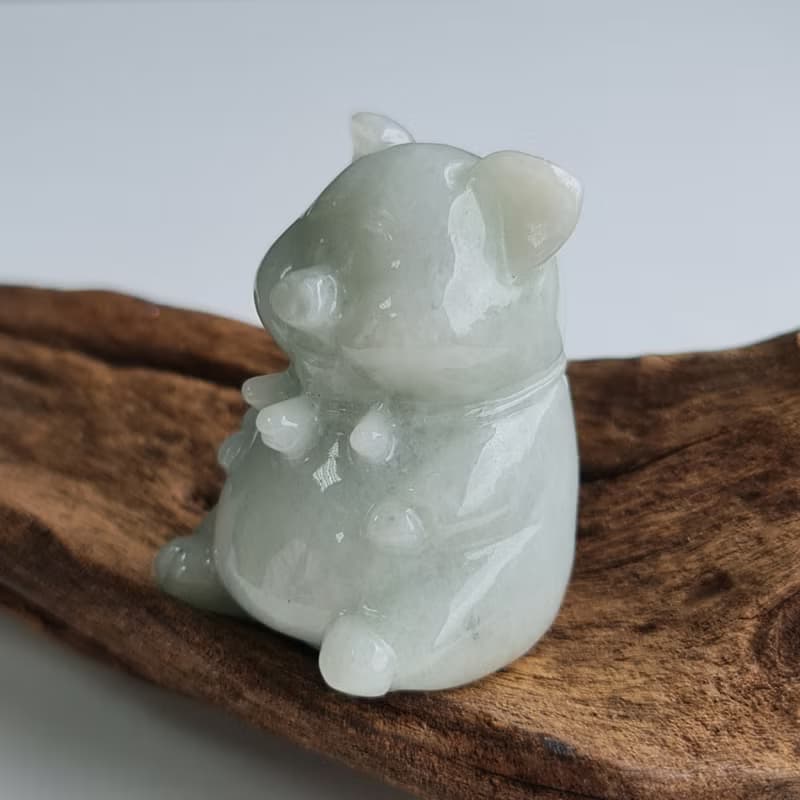 招財系列++翡翠玉豬/福氣招財豬/擺件/福豬 | 天然緬甸玉A貨翡翠