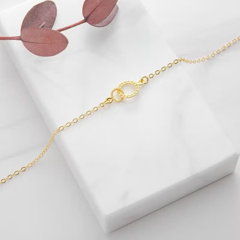 藏寶箱9999黃金金飾純金 雙無限大 立體字母H 雙麻花圈 手鍊 手環