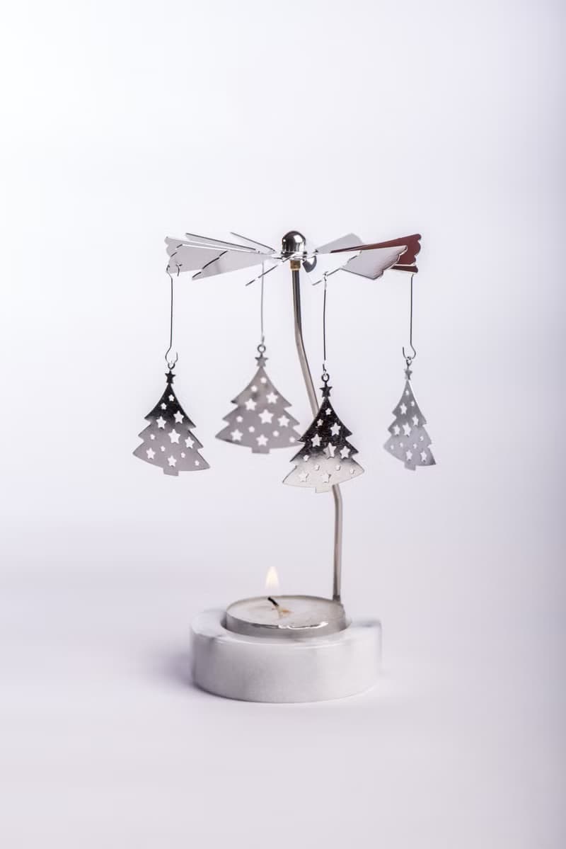 -【奇鈺家居】大理石旋轉燭台