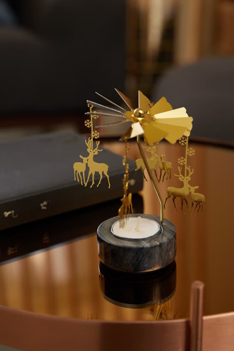 -【奇鈺家居】大理石旋轉燭台