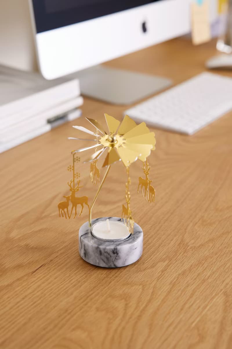 -【奇鈺家居】大理石旋轉燭台