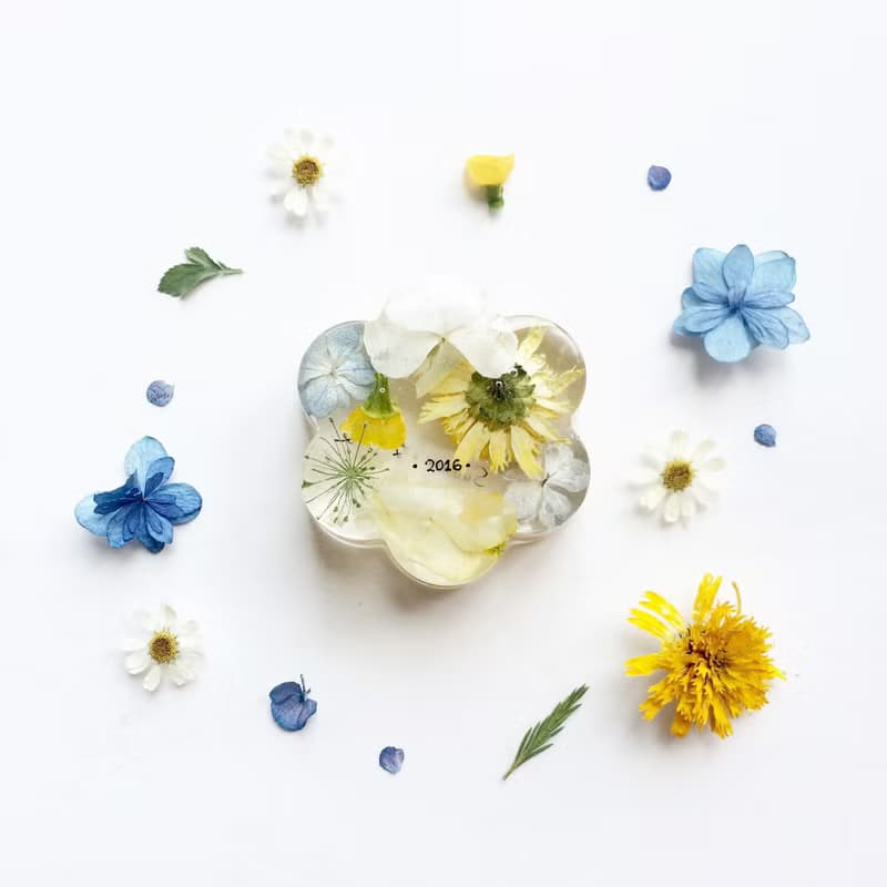 【季節系列の夏】夏季立體乾燥花擺設/花型擺設/紙鎮