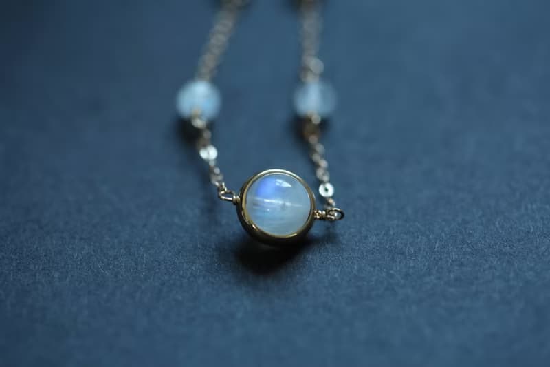 六月誕生石 月光石手鍊│moonstone 注金 14KGF