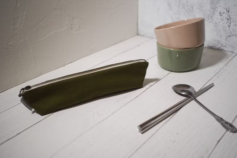 日常系列餐具袋/筷套/限量手工包/小草綠/現貨供應中