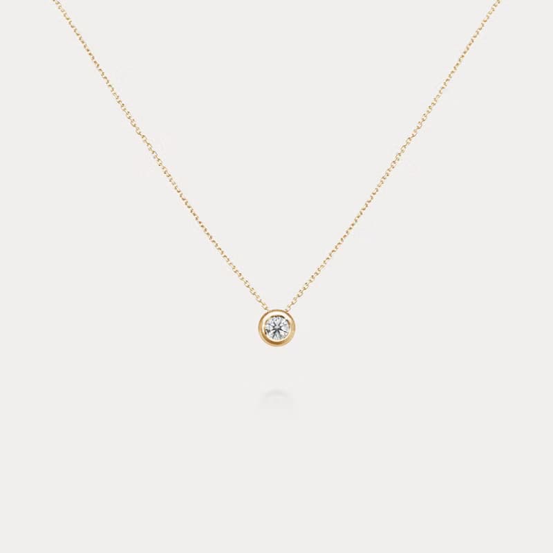 Bubble D. | 0.10ct-0.20ct 泡泡包鑲 八心八箭 天然鑽石18K項鍊