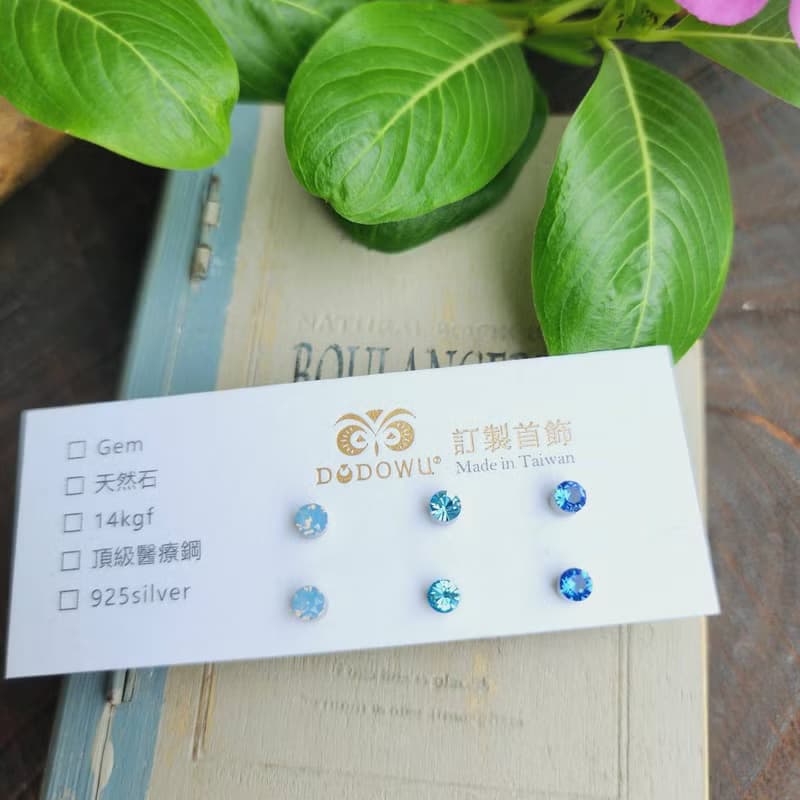 │為耳朵容易過敏發炎的你而存在│中性小鑽頂級醫療鋼耳環經典組