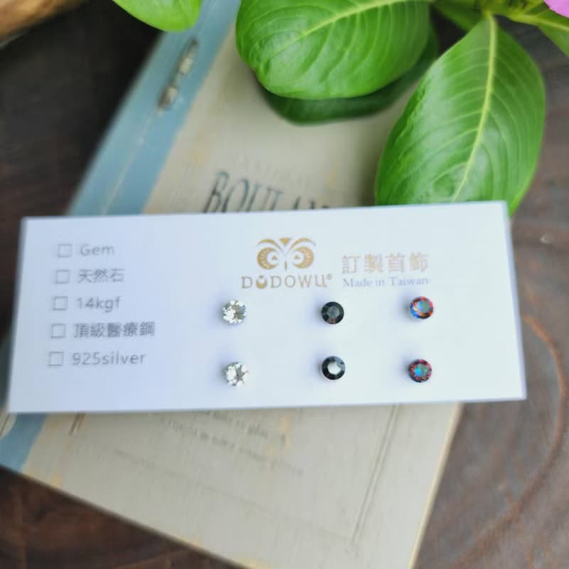 │為耳朵容易過敏發炎的你而存在│中性小鑽頂級醫療鋼耳環經典組