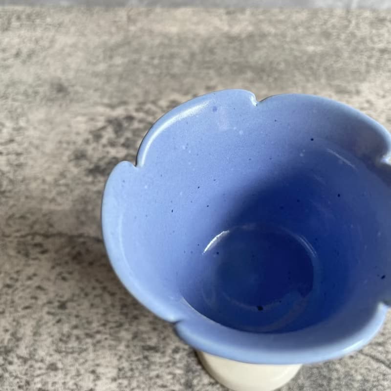 夢境系列－螺旋花型陶瓷高腳杯