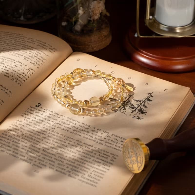 【纏綿】金色麥田-黃水晶金髮晶手鍊