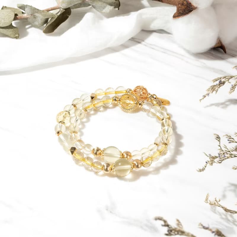 【纏綿】金色麥田-黃水晶金髮晶手鍊