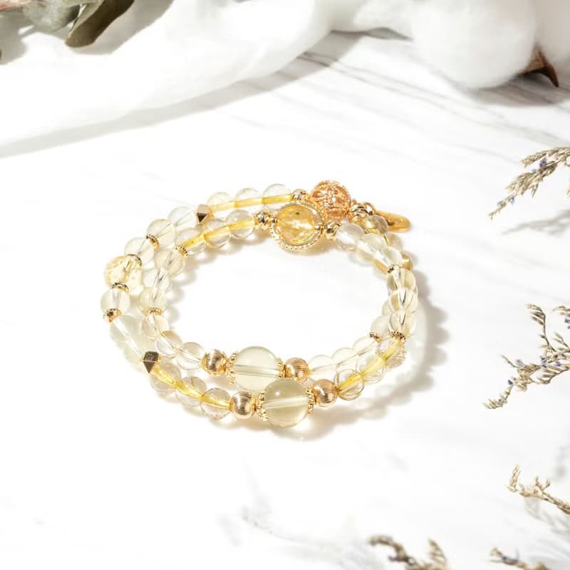 【纏綿】金色麥田-黃水晶金髮晶手鍊