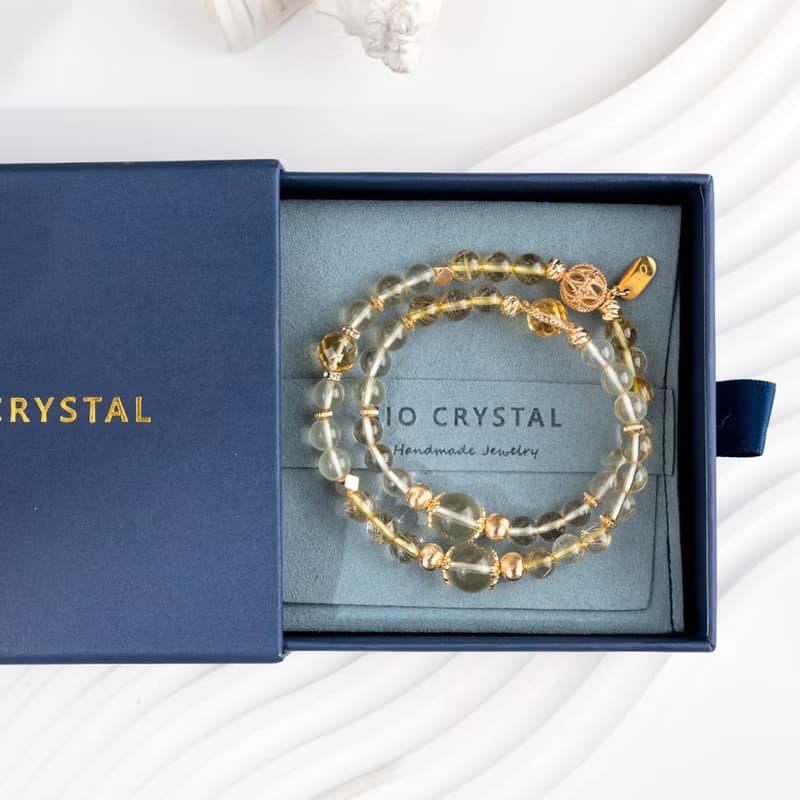 【纏綿】金色麥田-黃水晶金髮晶手鍊