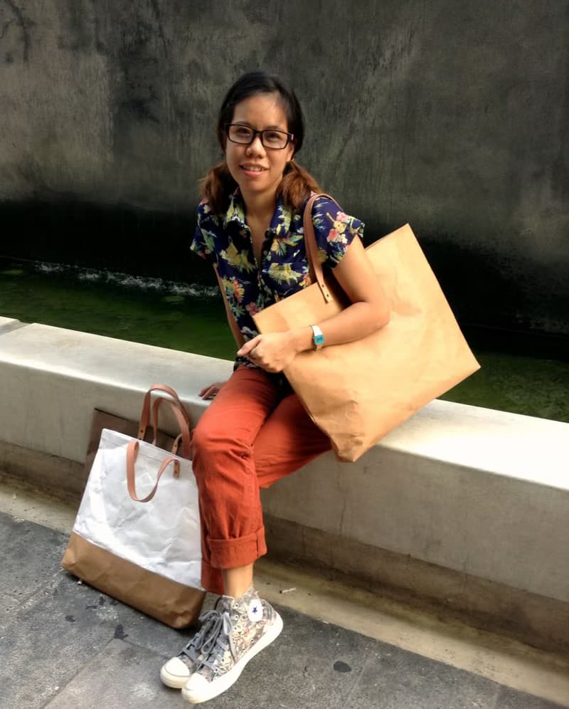 手提袋 Tote Bag Grand 大包包 /肩背包 : Tyvek and Kraft paper bag /防水 /抗撕破 /牛皮紙 /日常包款