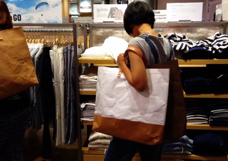 手提袋 Tote Bag Grand 大包包 /肩背包 : Tyvek and Kraft paper bag /防水 /抗撕破 /牛皮紙 /日常包款