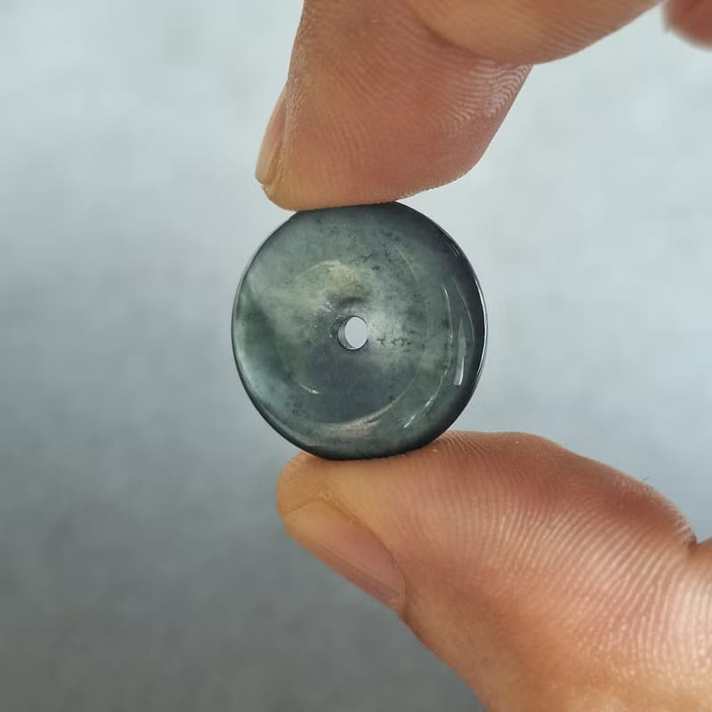 天然瓜地馬拉翡翠玉器 | 冰種小平安扣吊墜 |