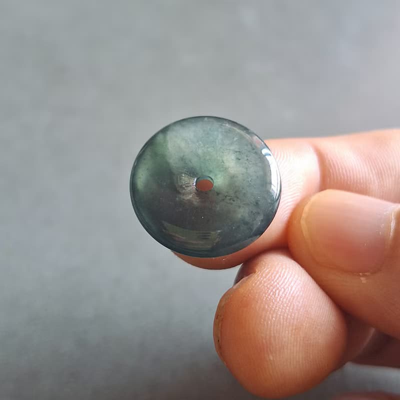 天然瓜地馬拉翡翠玉器 | 冰種小平安扣吊墜 |