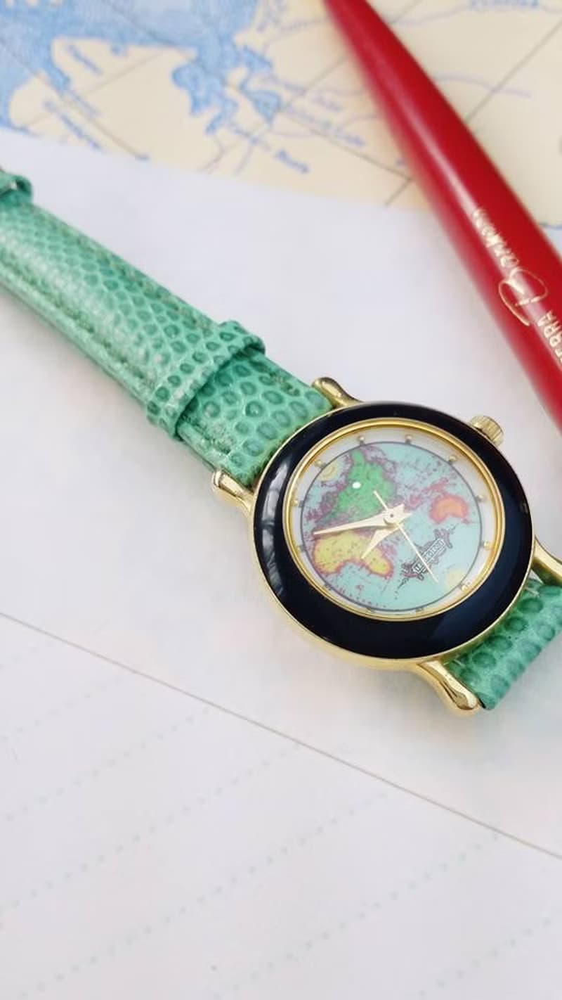 【Lost and find】文青 古老款 地圖 地球 手錶